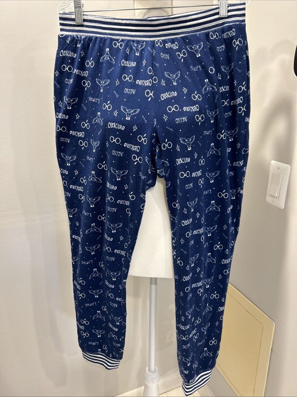 Harry Potter Pajama Pants Medium Blue Jogger Wizarding World Soft Light Sweat